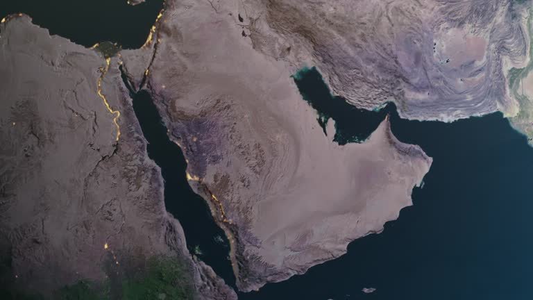 Satellite view of the Arabian Peninsula